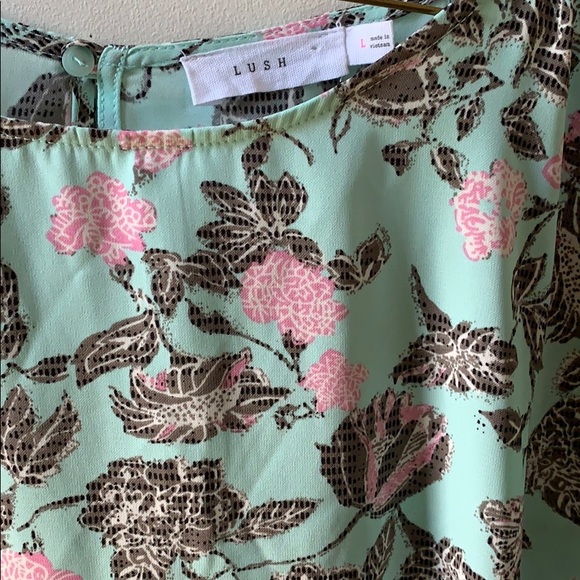 LUSH Floral Mint Swing Dress - Picture 4 of 4